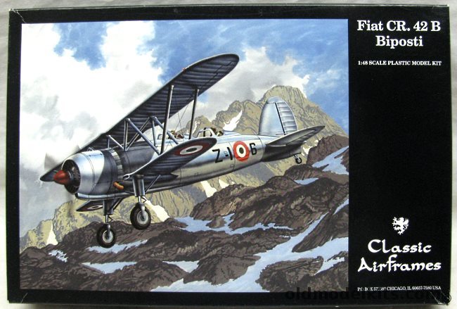 Classic Airframes 1/48 Fiat CR-42 B Biposti - 1st Zona Aerea Territoriale Milano 1946, 499 plastic model kit